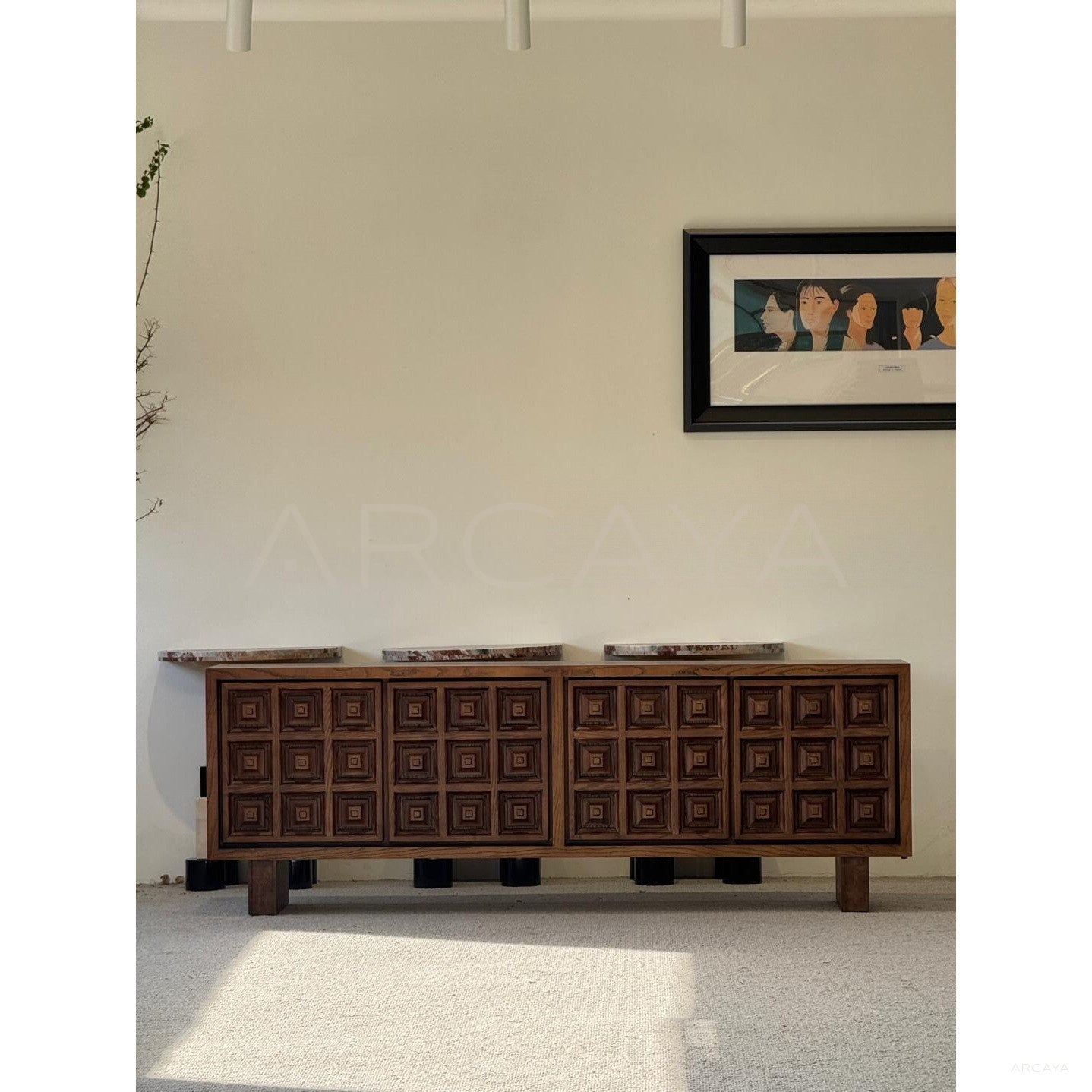 Vintage Sideboard Wood Cutouts