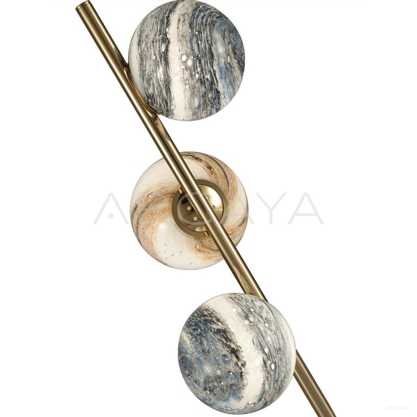 Three Piece Stone Disc Table Lamp 22012