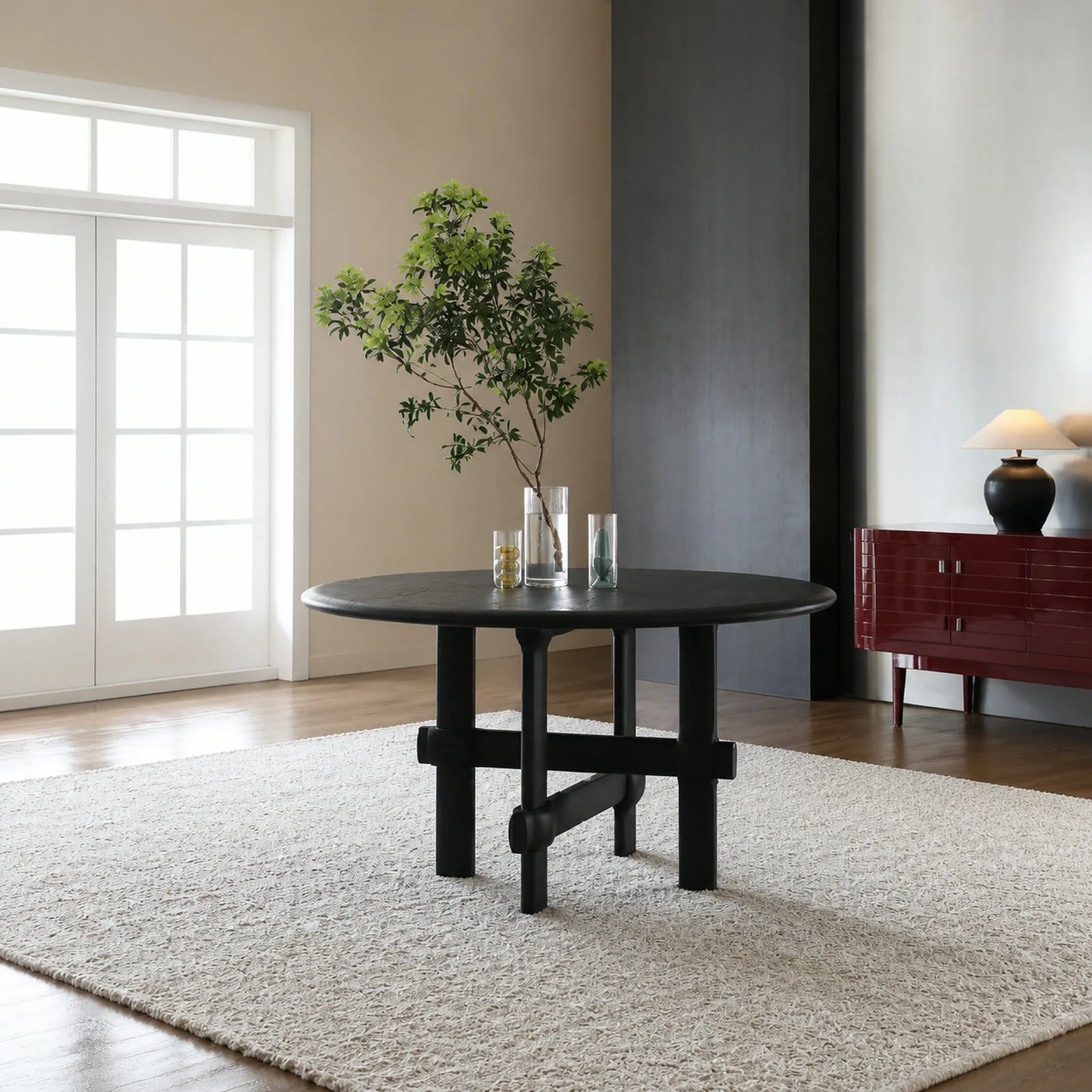 T753 Dining Table in a finished interior.