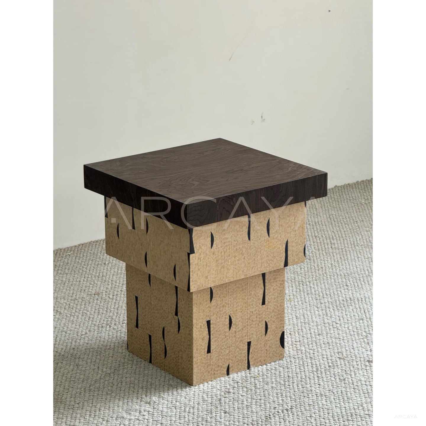 New Year Wood Side Table - scene