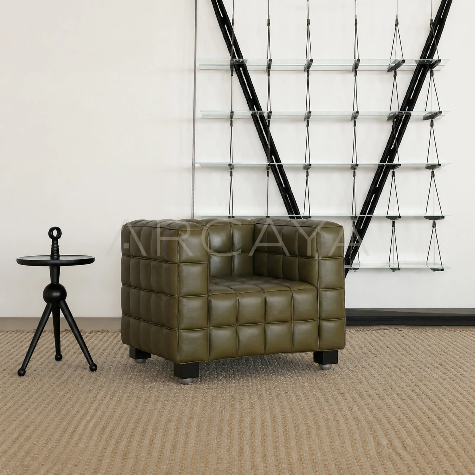Della Villa Straight Sofa - front view 01