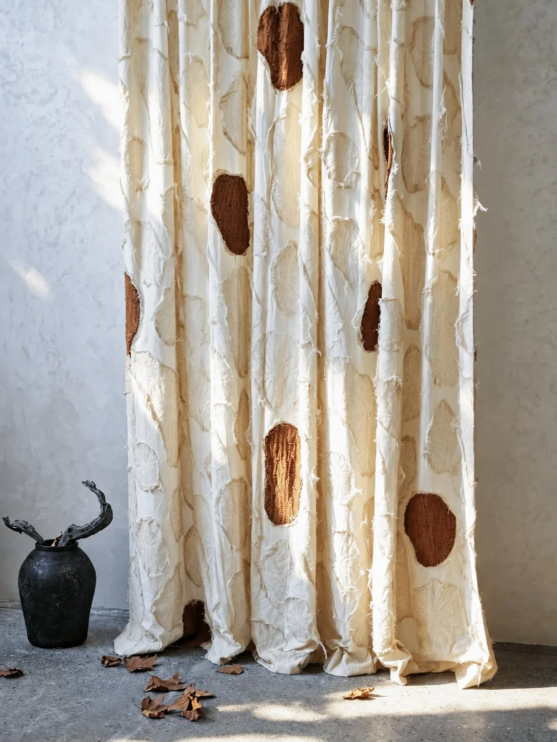 Rowan Oak Curtain Panel in a finished interior.