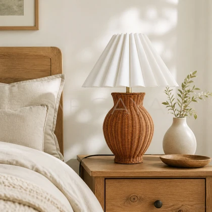 Elowen Meadow Table Lamp — styled interior view 01