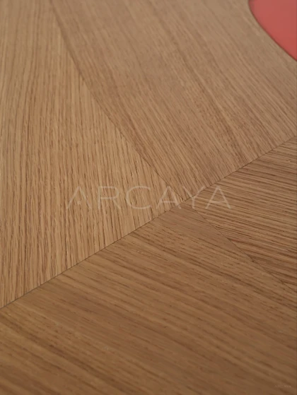 Enna Elm Dining Table - front view 32