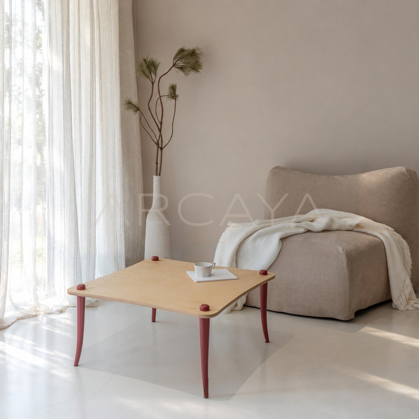 Luoli Red Coffee Table