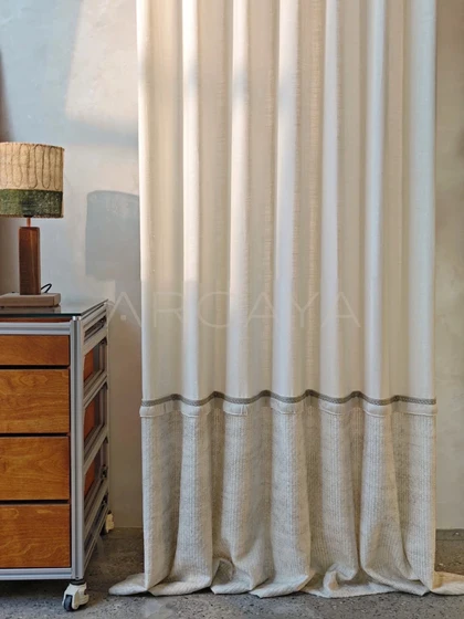 Olive Oak Curtain Panel - styled interior view 08