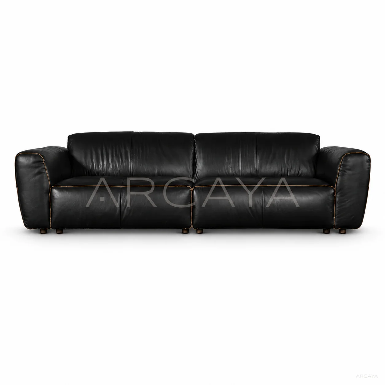Isla Lake Straight Sofa - product view with realistic grounded contact shadow