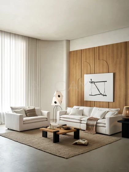 Faye Studio Straight Sofa - front view 13
