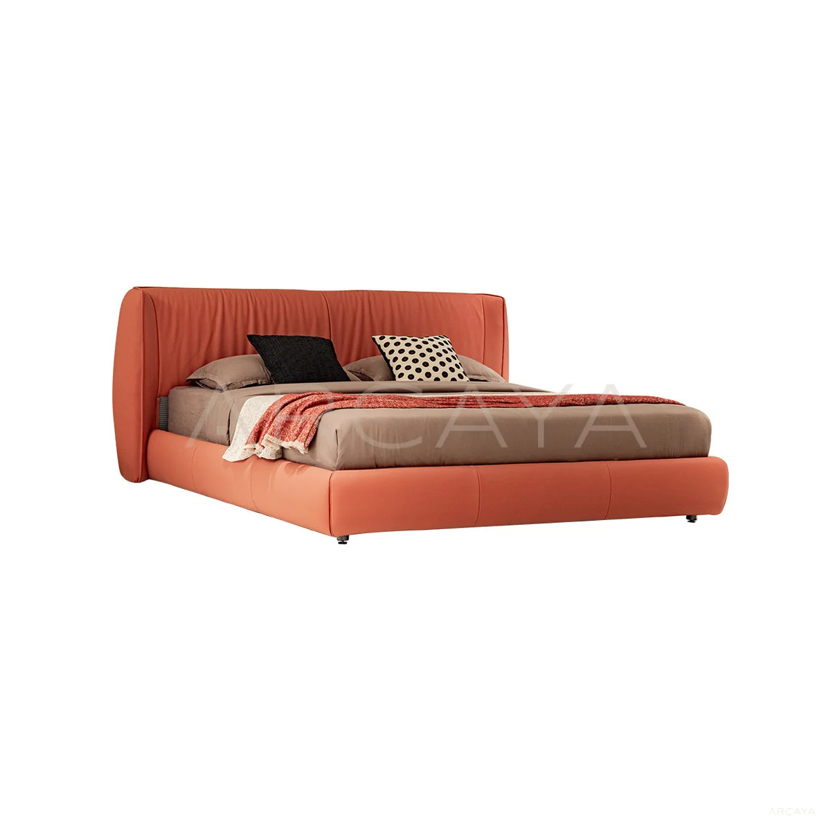 Liora Blanc Bed - product view on a white background 01