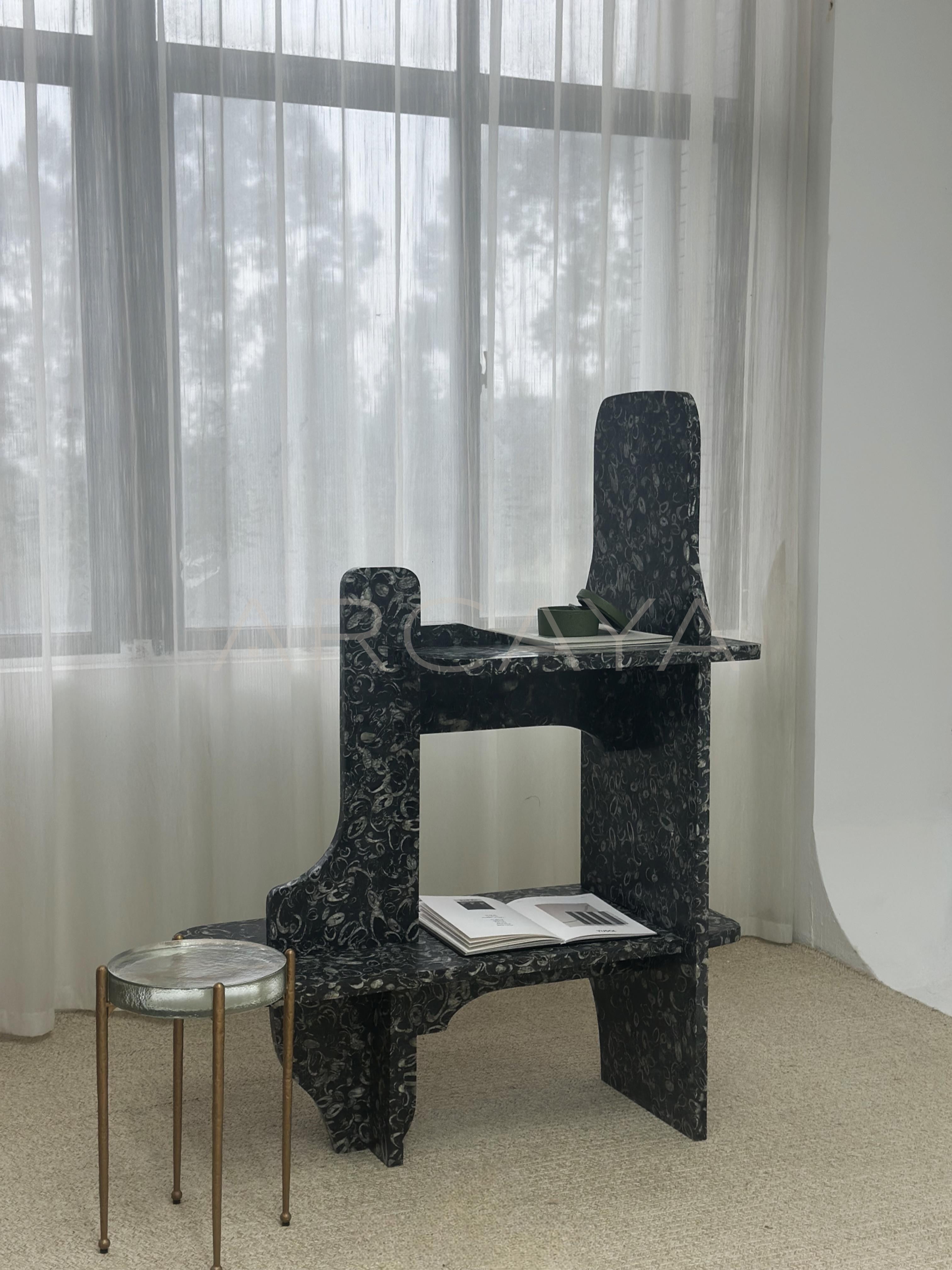 Natural Stone Side Table Display - scene
