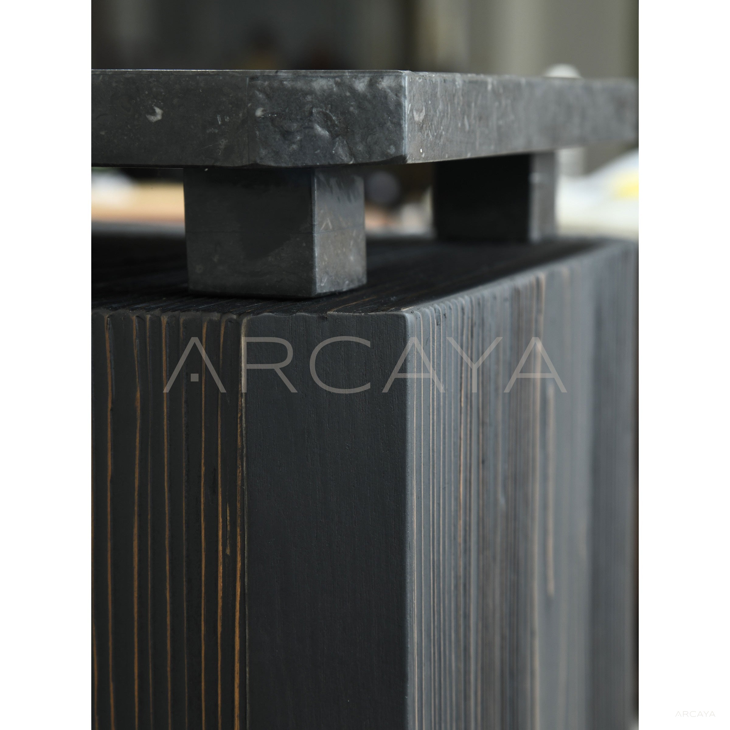 Old Money Sandblasted Cedar Side Table - scene