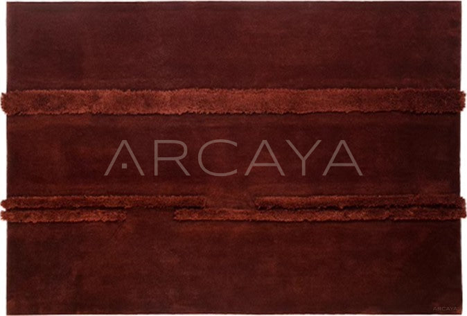 Brick Red Wool Line Rug Dsm P028 C02