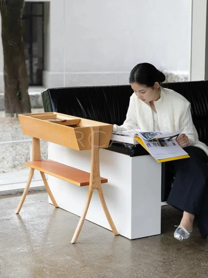 Reed Garden Side Table - styled interior view 01