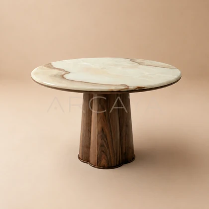 Haven Cedar Dining Table - front view 06
