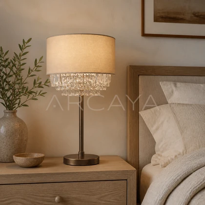 Bellamy Vale Table Lamp — styled interior view 01