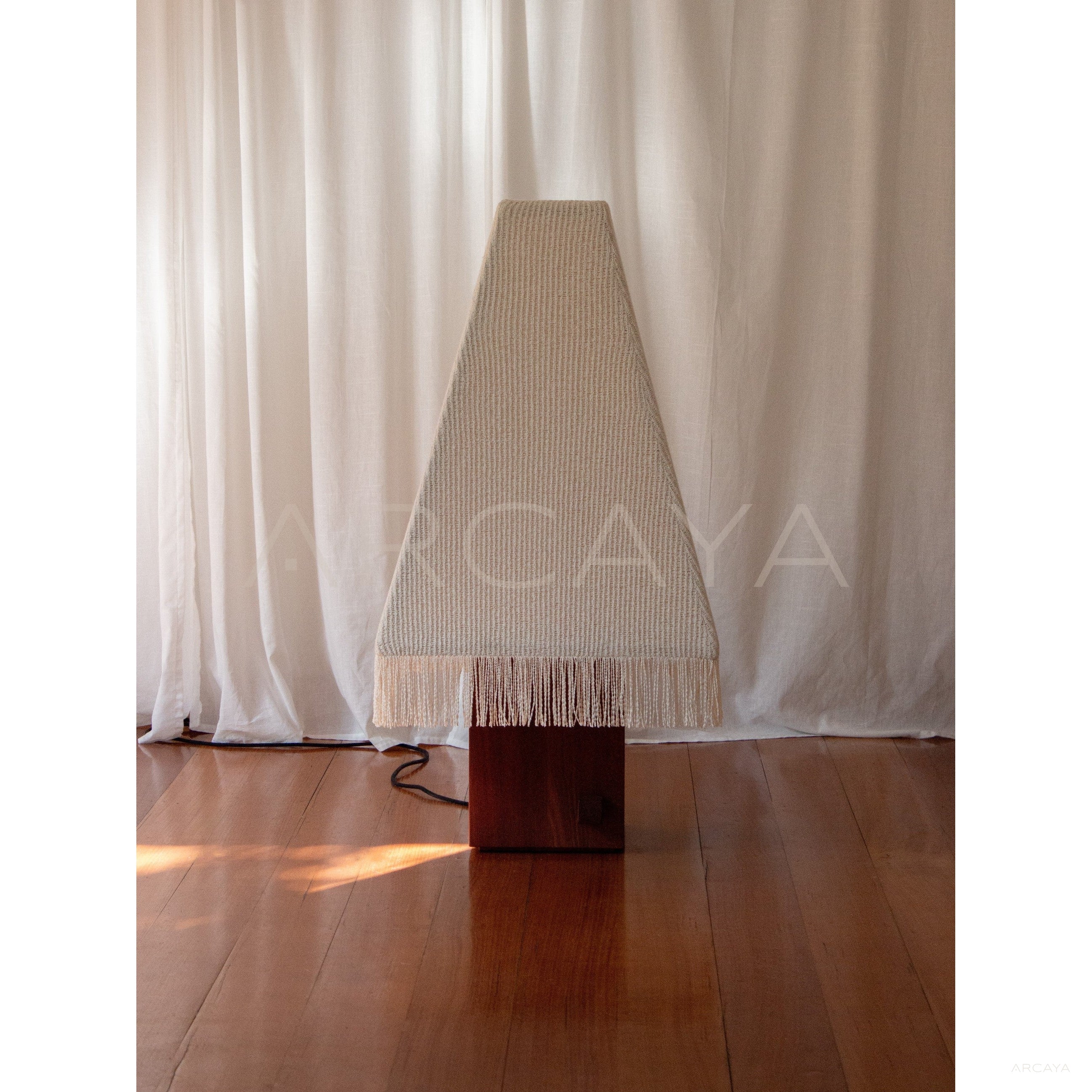 Kukeri Wood Floor Lamp - scene