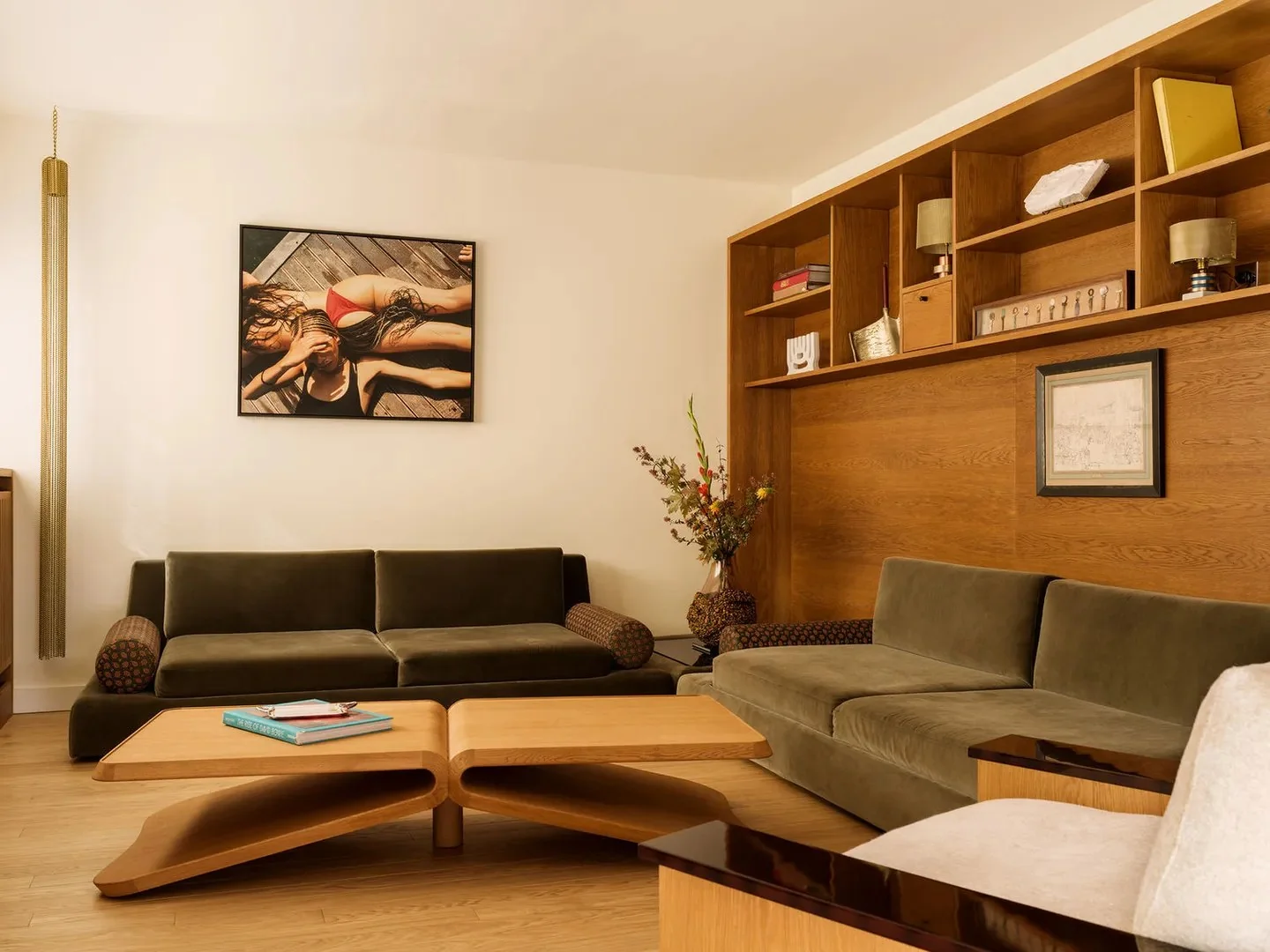 Balance clean lines with warmer timber