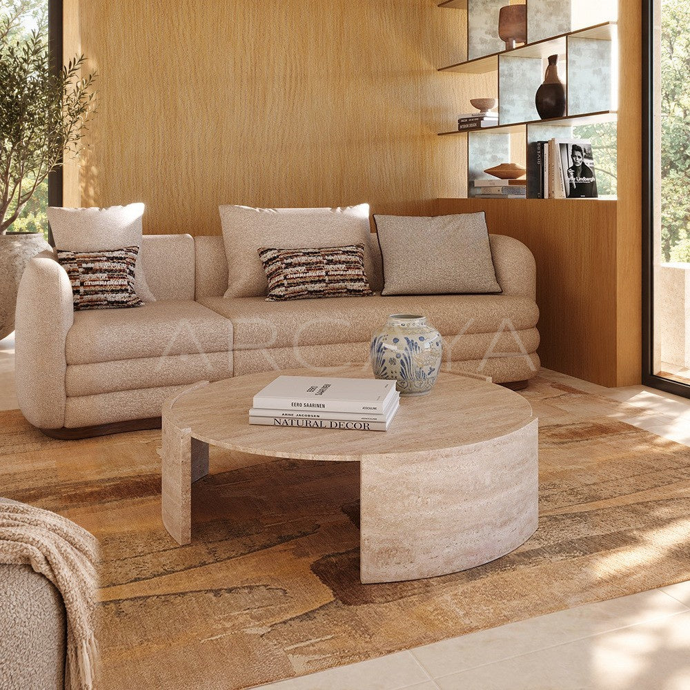 Natural Travertine Coffee Table
