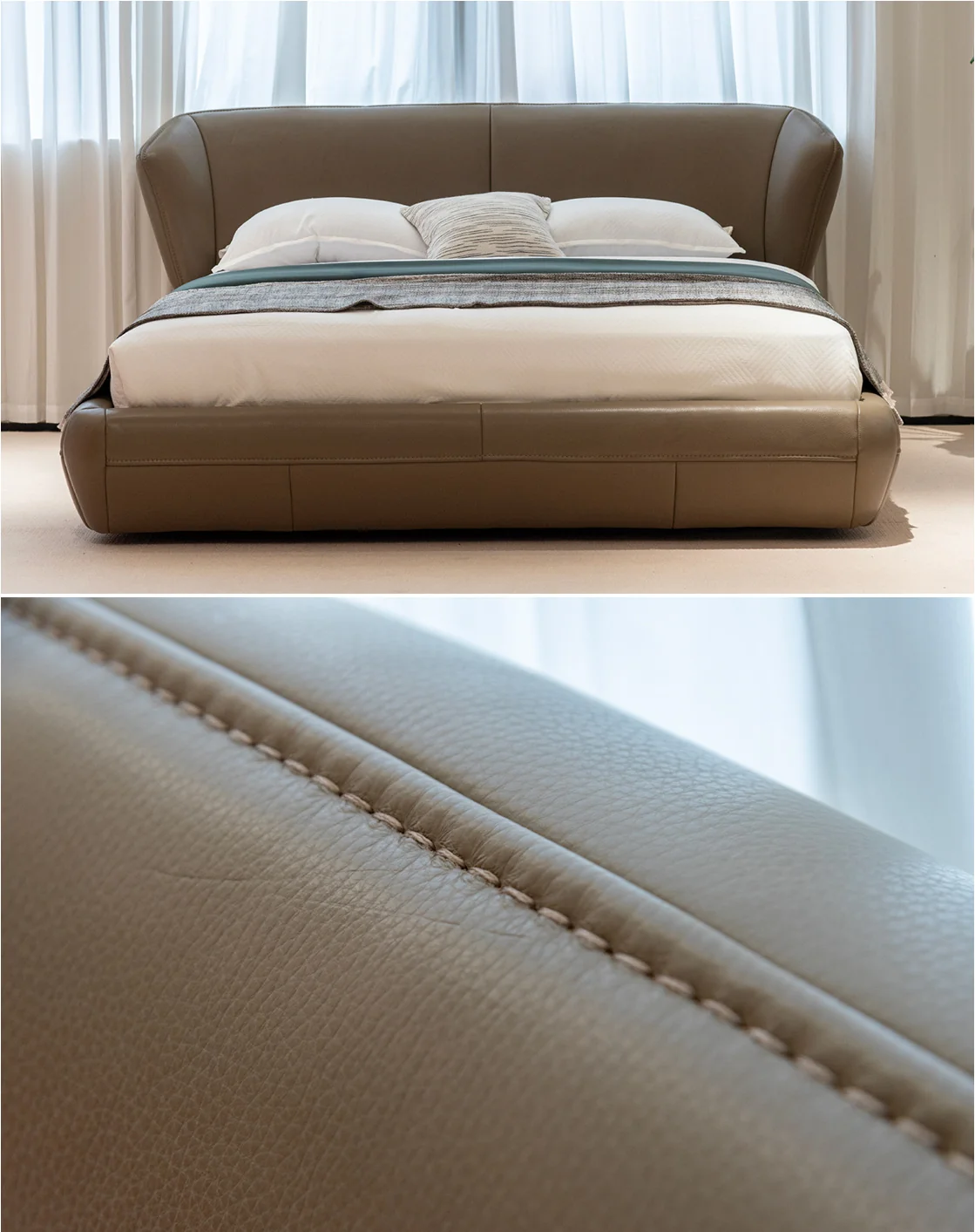 A00179 Bed in a finished interior.