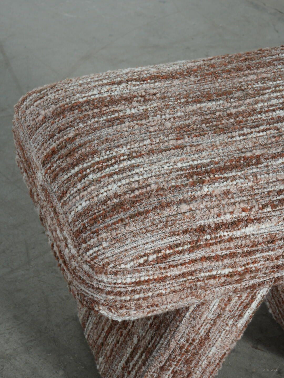 Bulbsquare Cotton Linen Vanity Stool - detail
