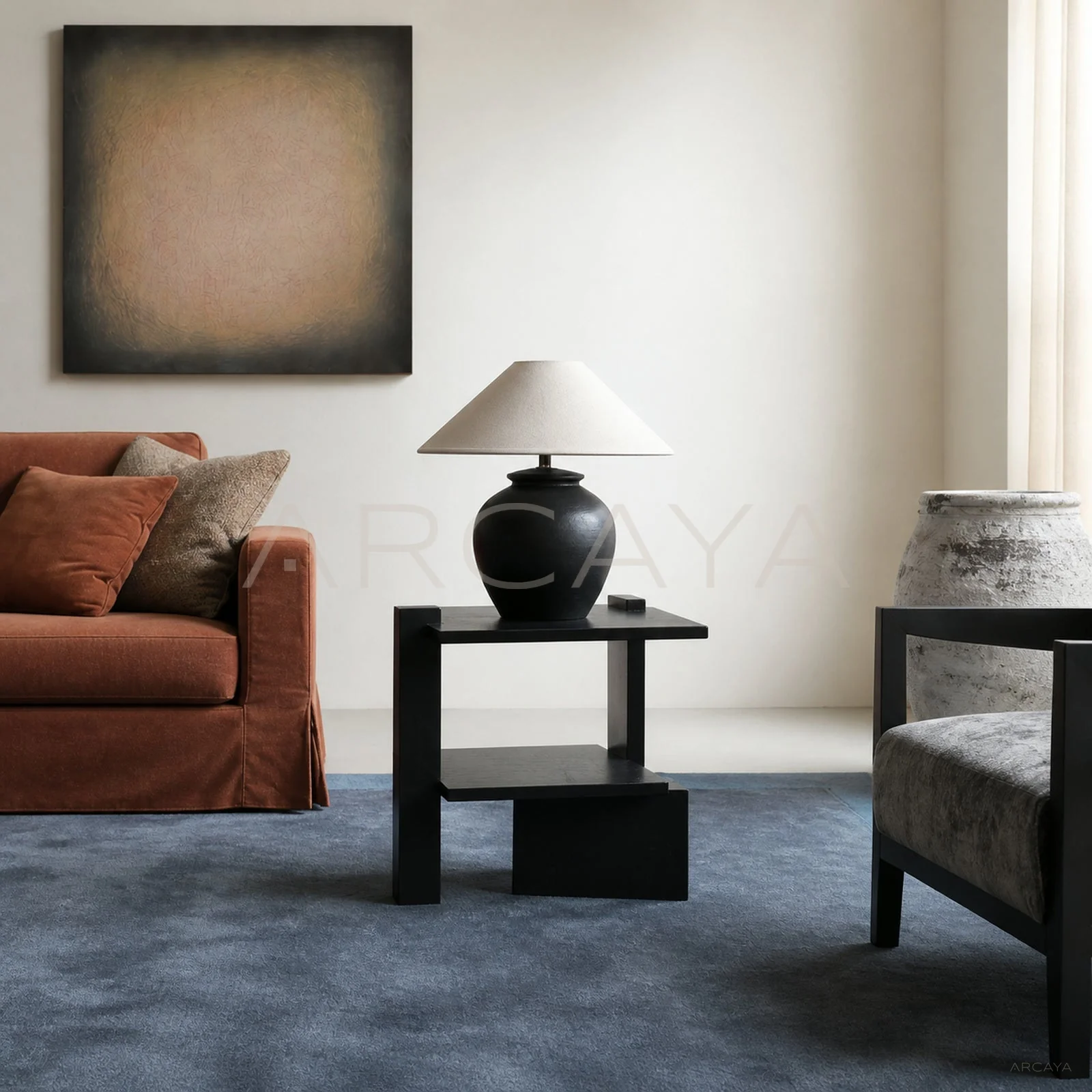 Della Lake Side Table - front view 01