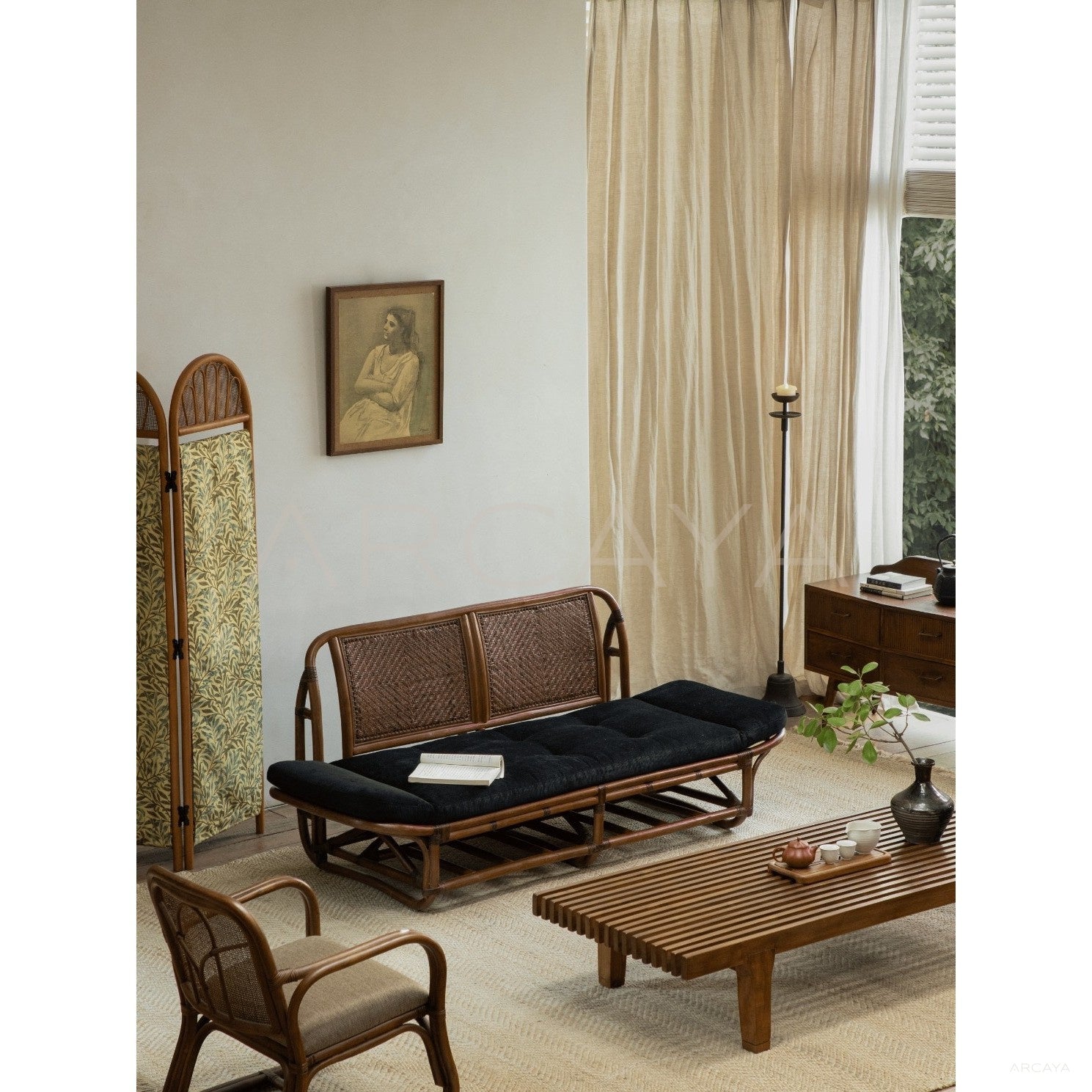Breathable Rattan Daybed - scene