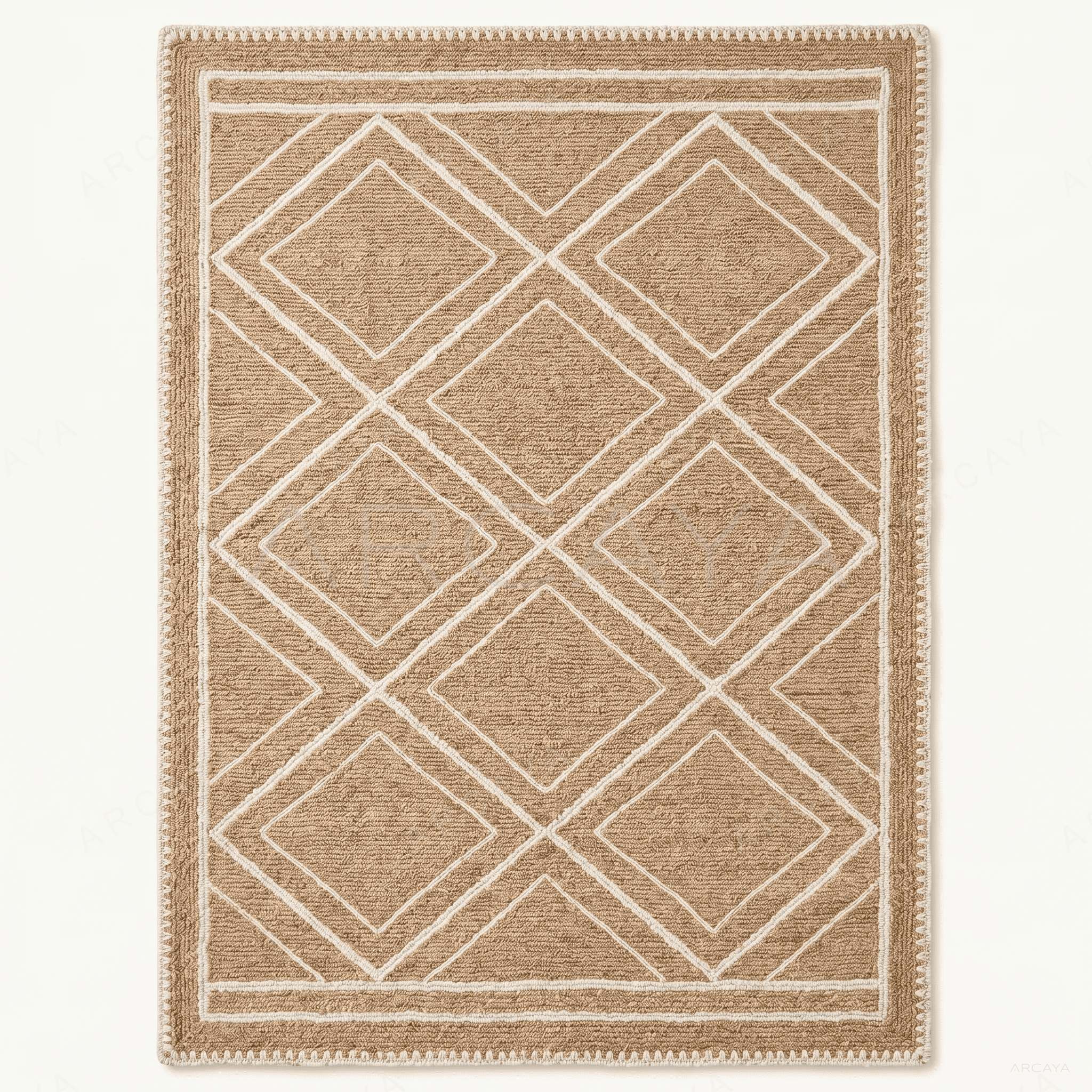 Geometric Pattern Natural Fiber Area Rug