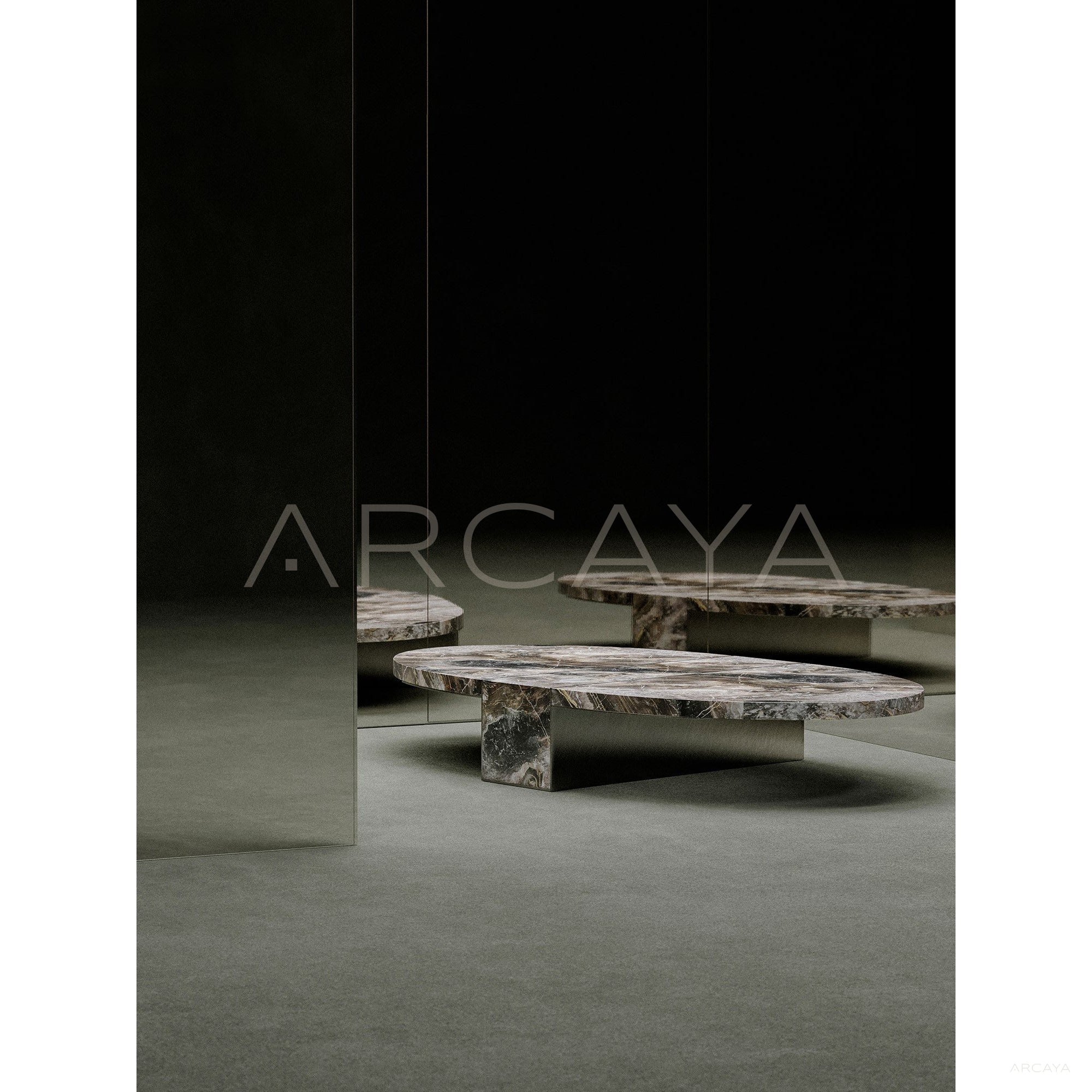 Aston Minimalist Marble Coffee Table Series - scene