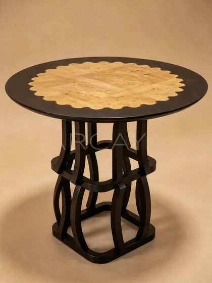 Haven Elm Dining Table - front view 04