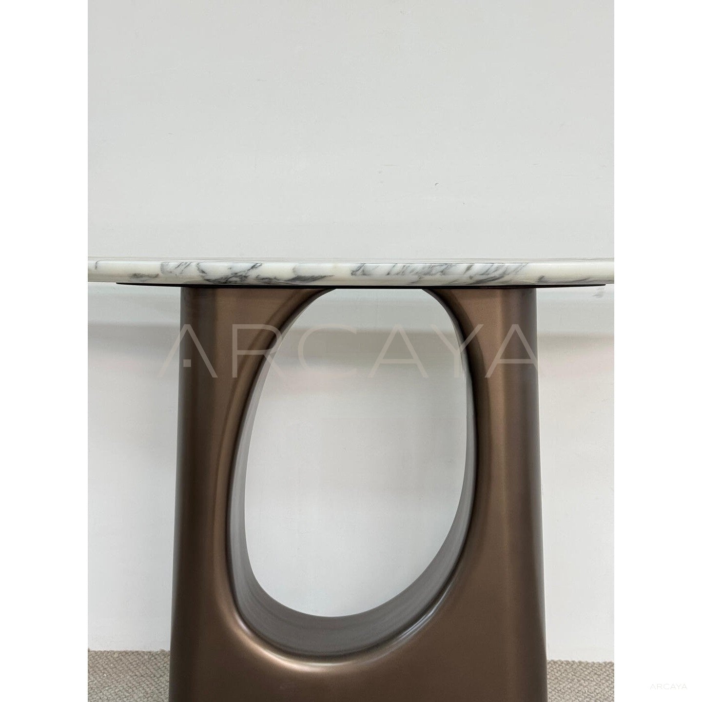 Metallic Lacquer Marble Console Table - scene