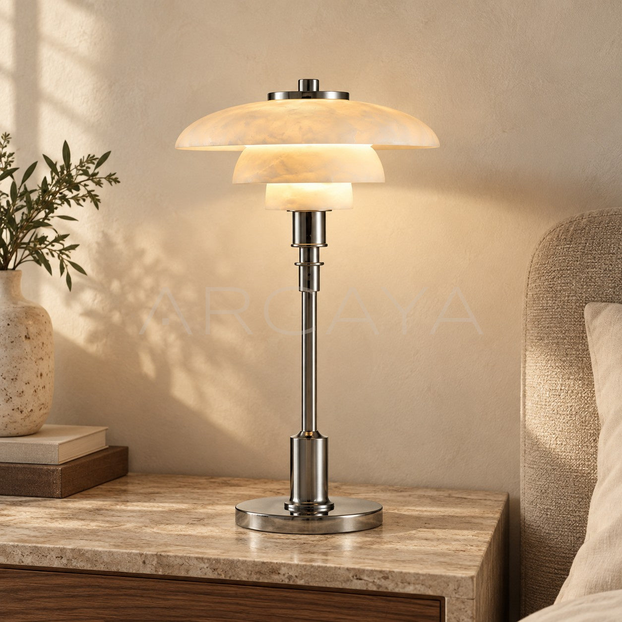 Stacked Stone Mushroom Table Lamp 97127
