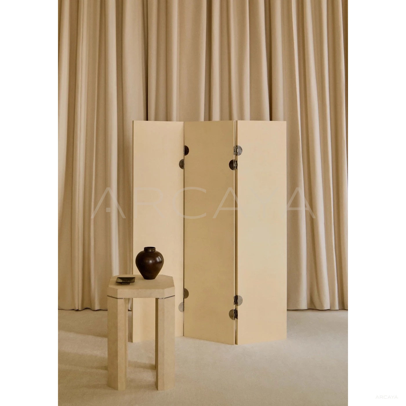 Parchment Wabi Sabi Folding Screen