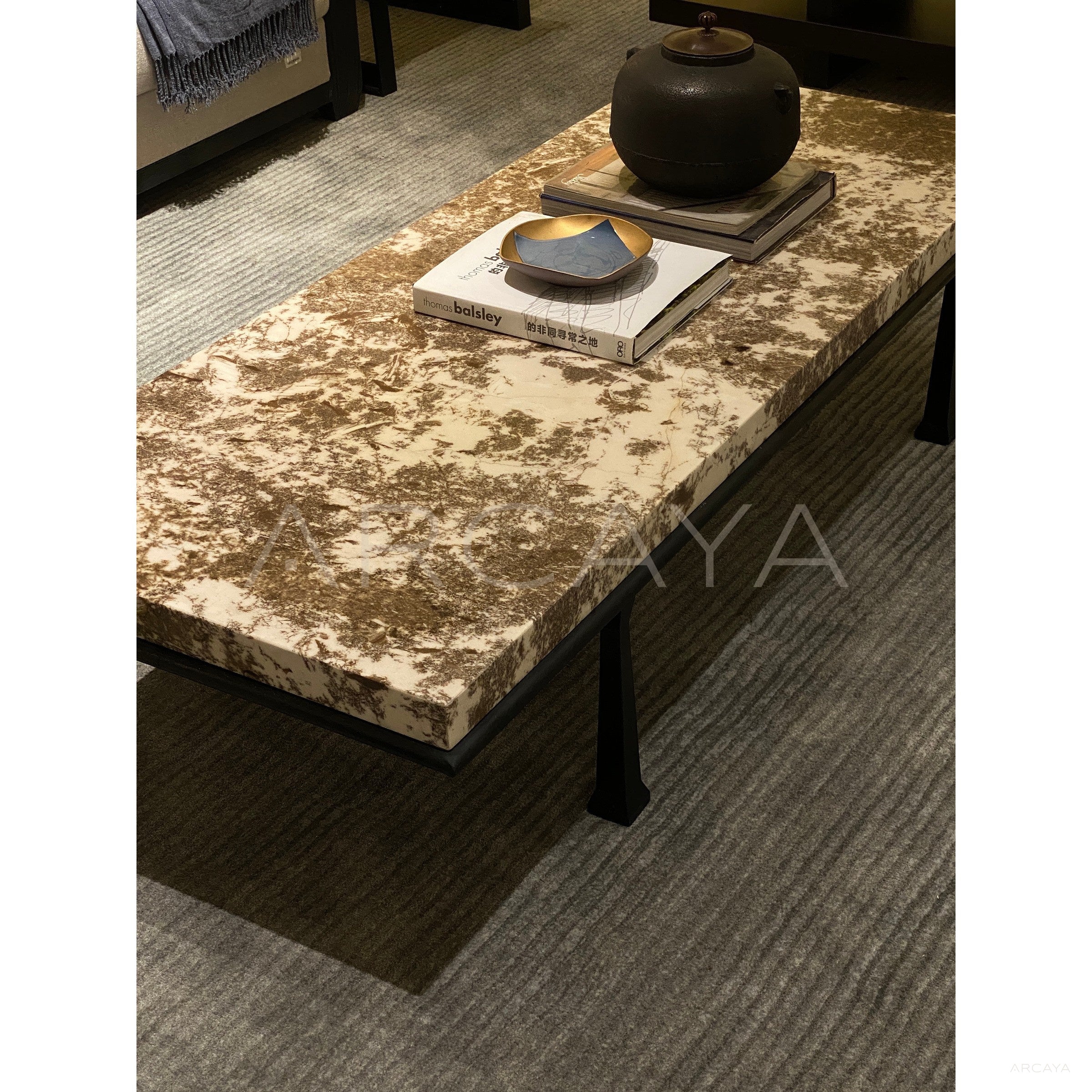 Marble Bronze Coffee Table - scene