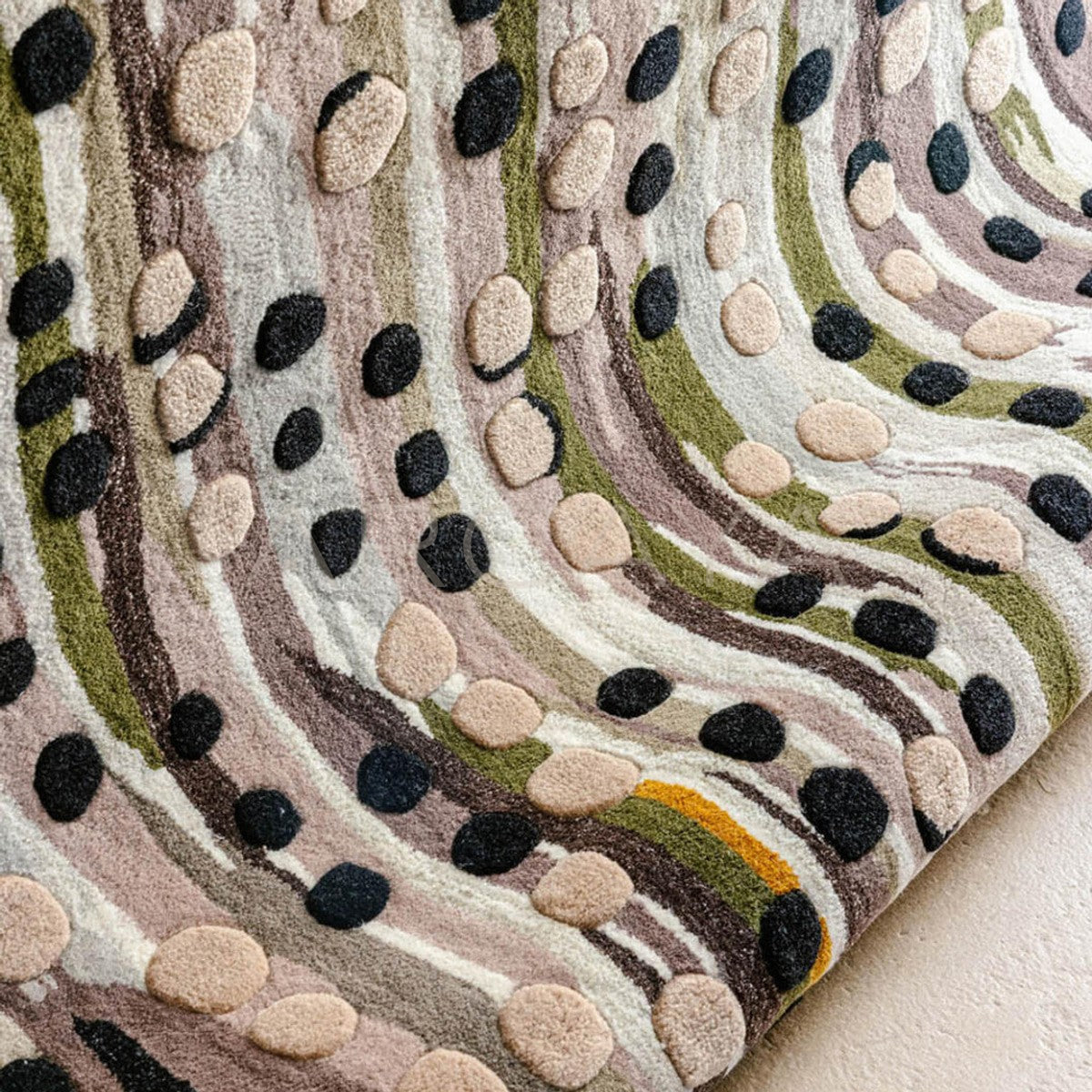 Wabi Sabi Earth Tone Rug - scene