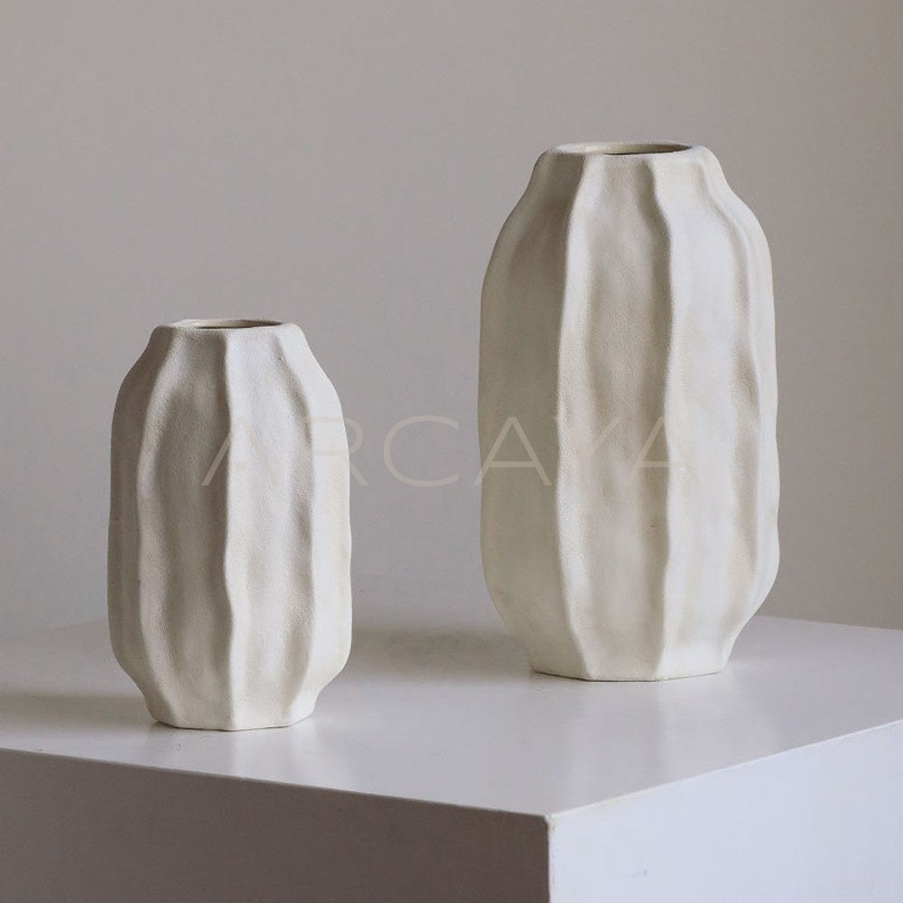 Wabi Sabi White Ceramic Vase