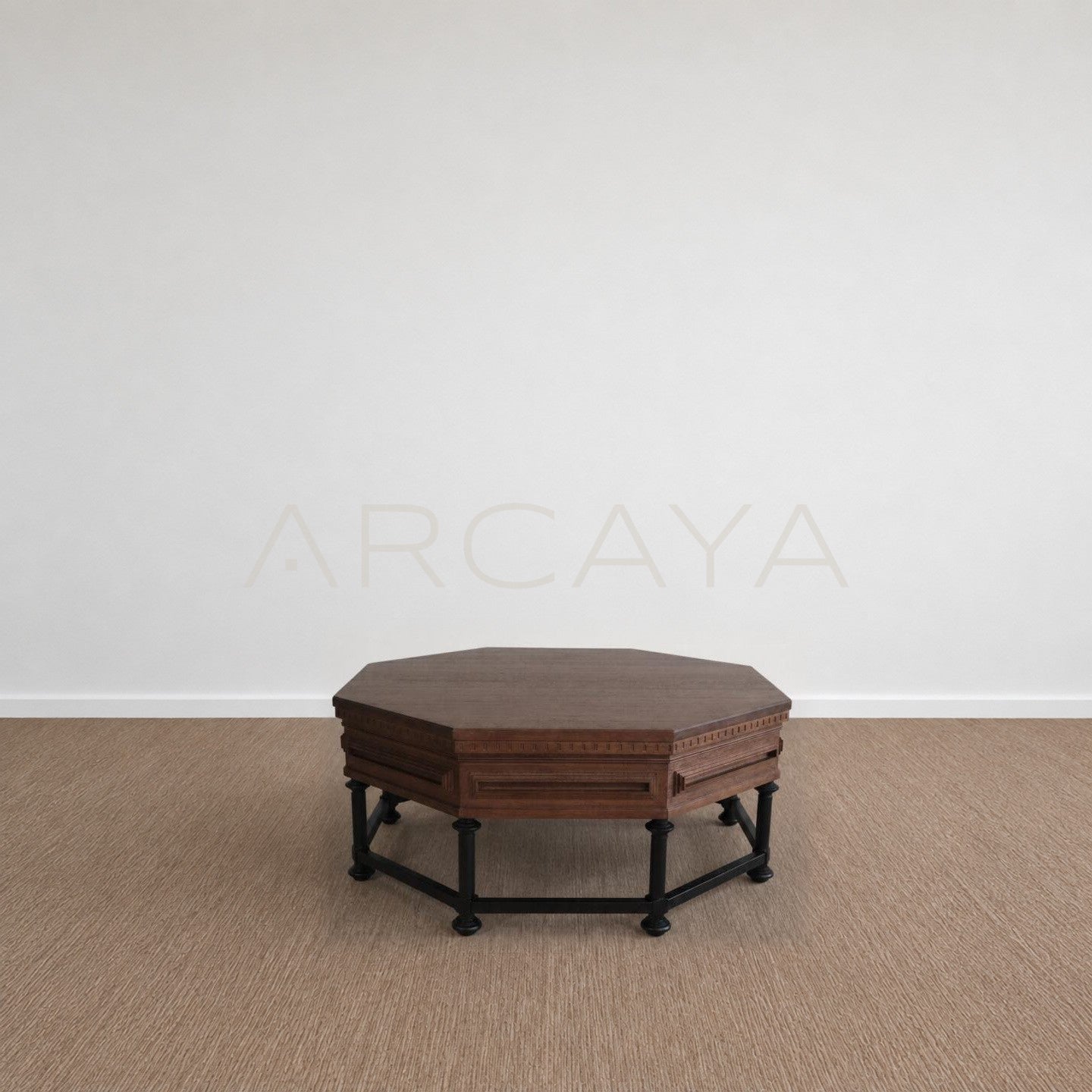 Forge Carved Octagonal Coffee Table