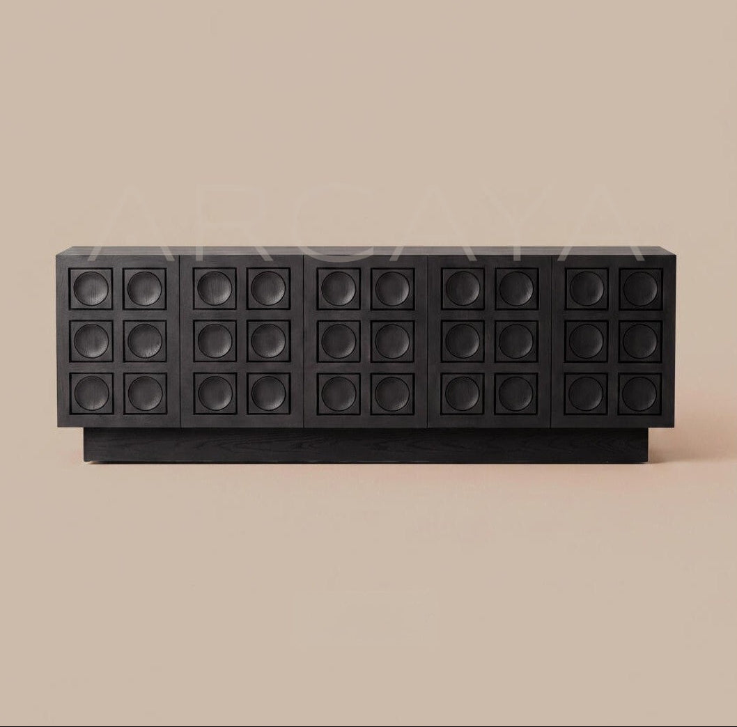 Black Oak Relief Cabinet