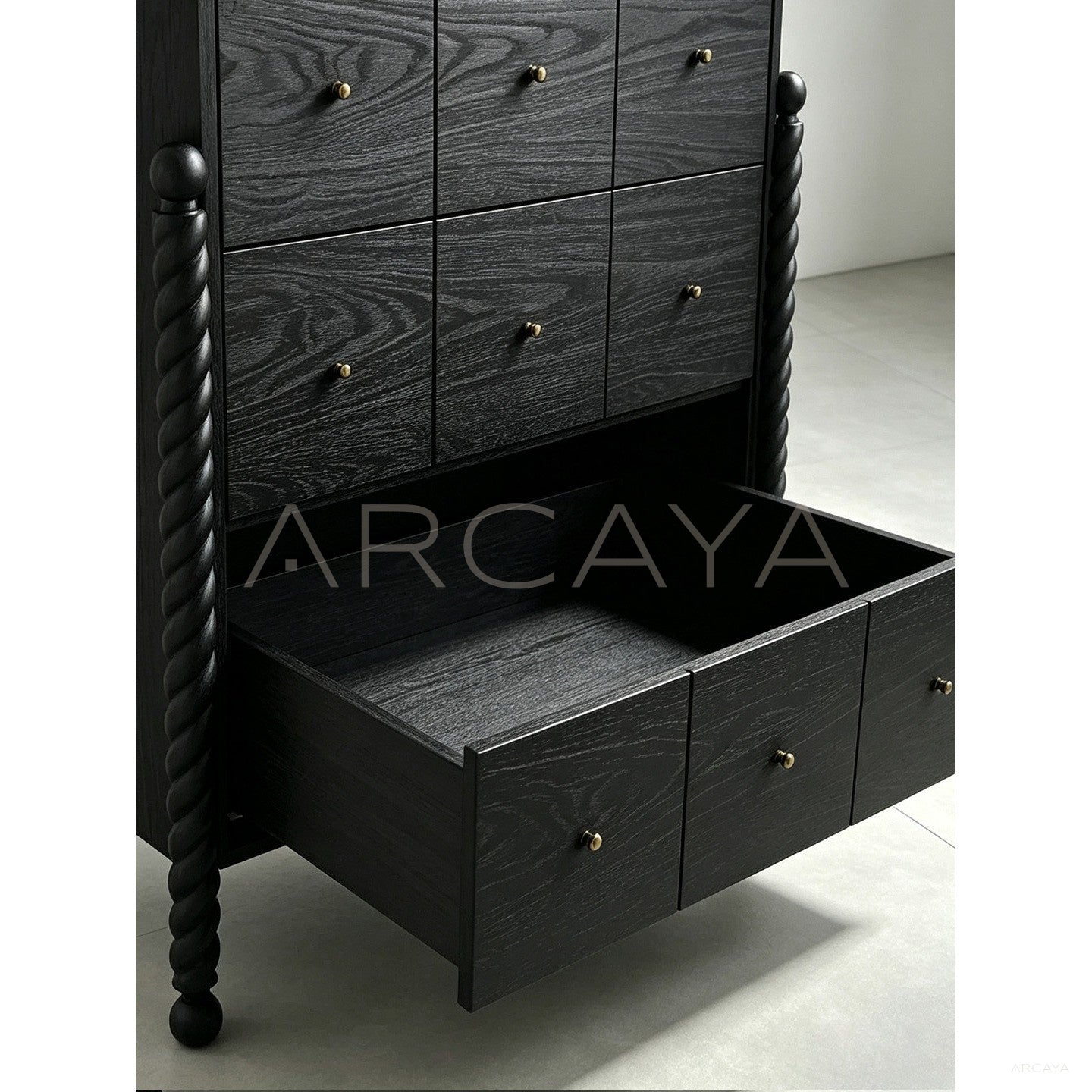 Hawser Oak Tall Dresser — Storage - scene