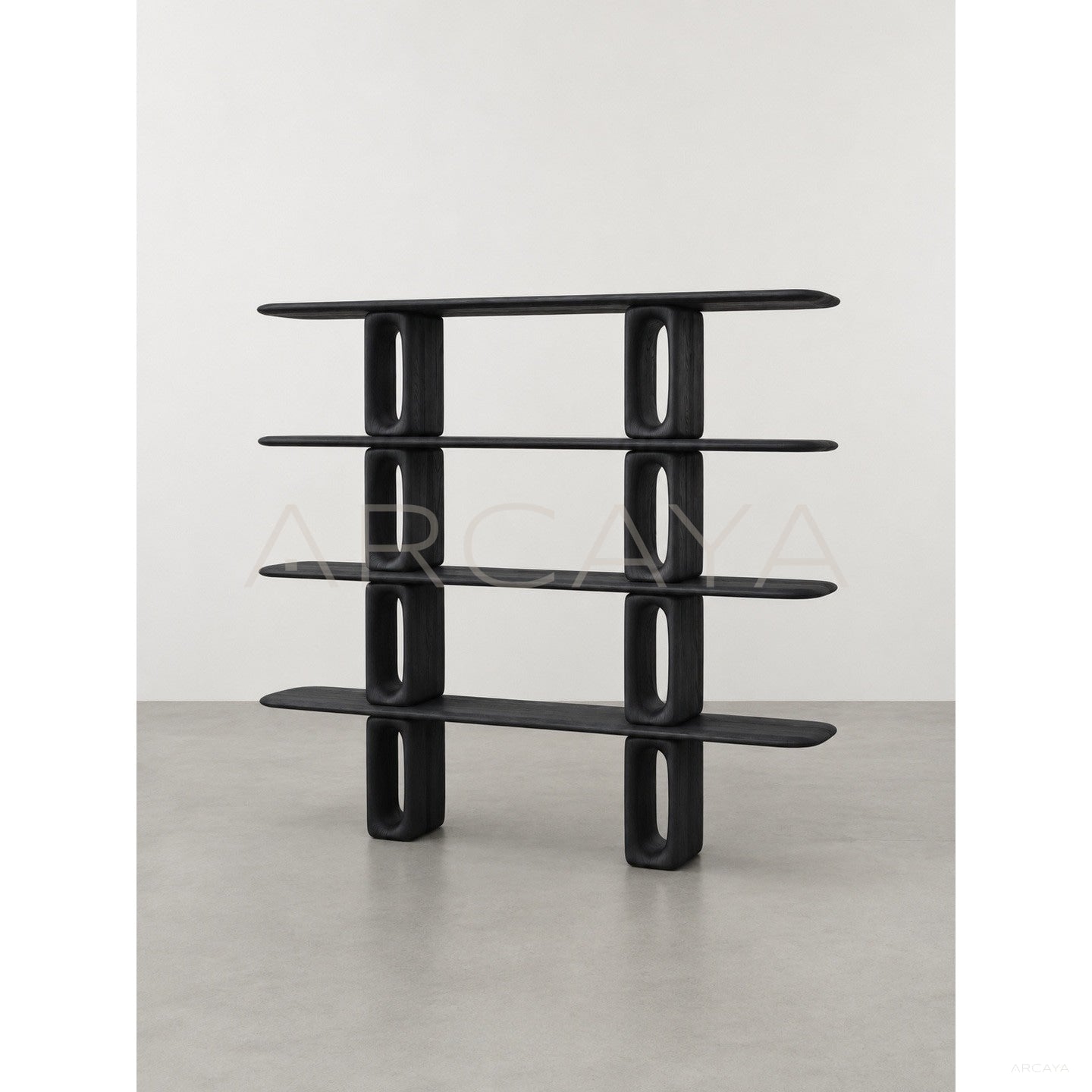 Patine Dark Wood Bookcase - scene