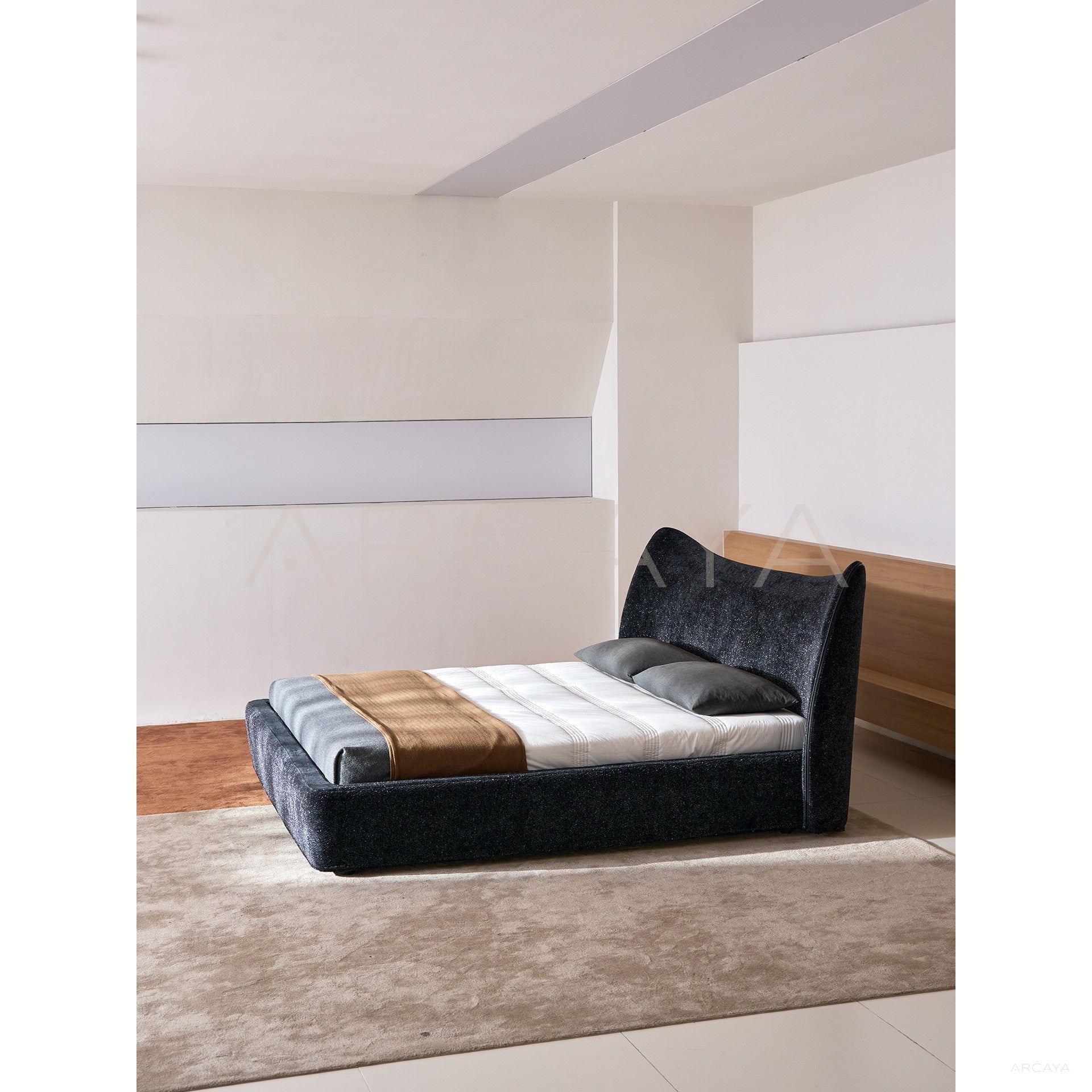 Mermaid Ultra Thin Headboard Bed - scene