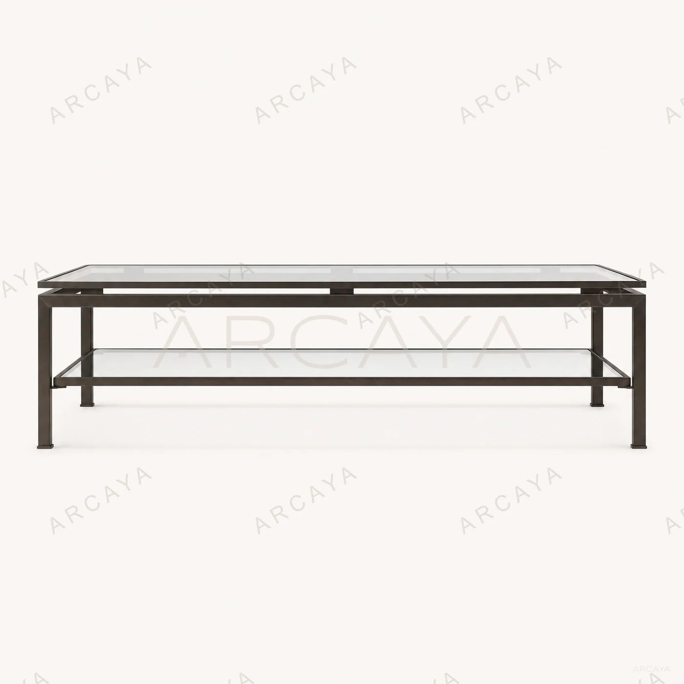 Langdon Iron Glass Coffee Table