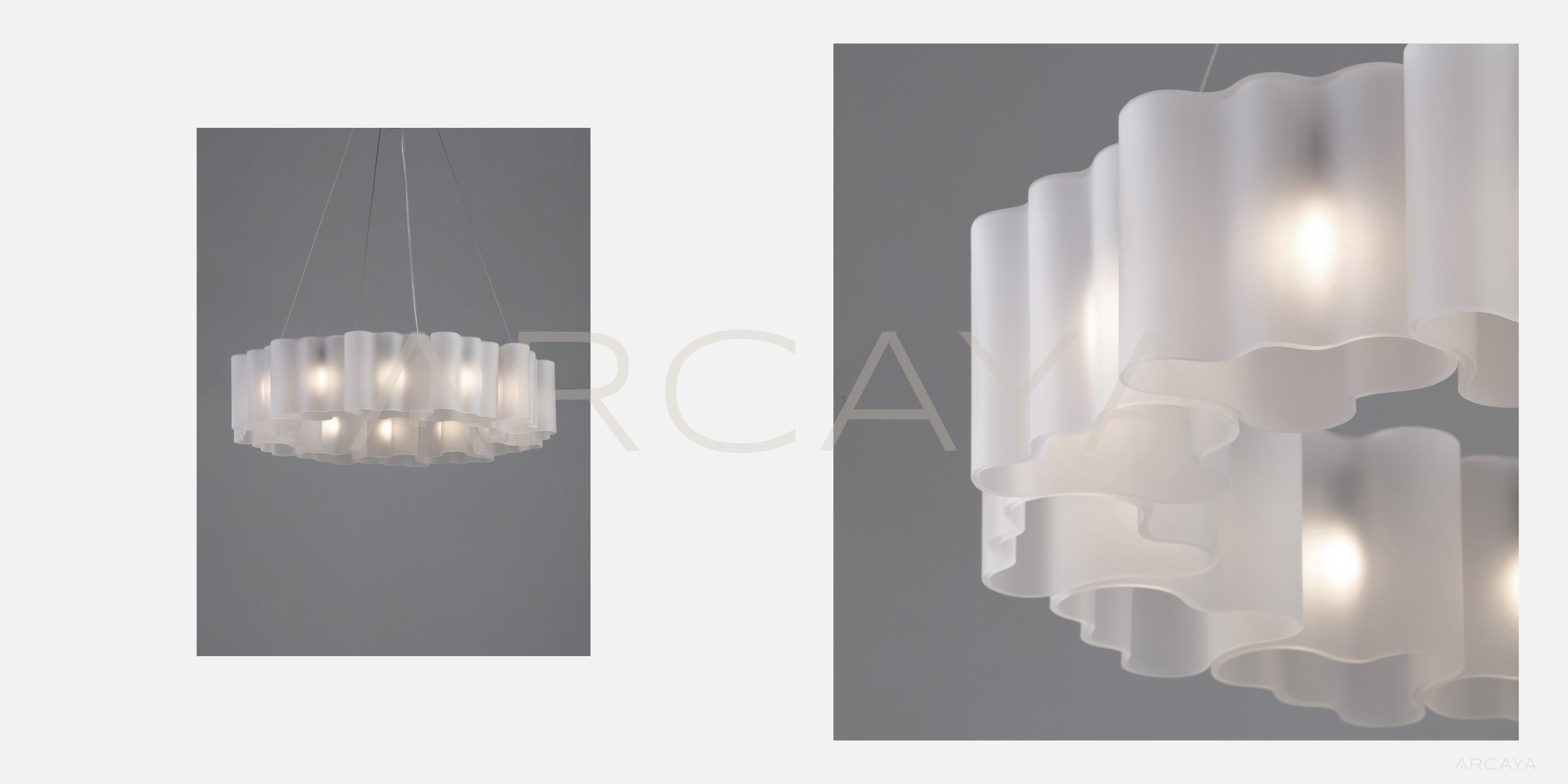 Ripple Glass Ring Round Pendant Light 96290 - scene