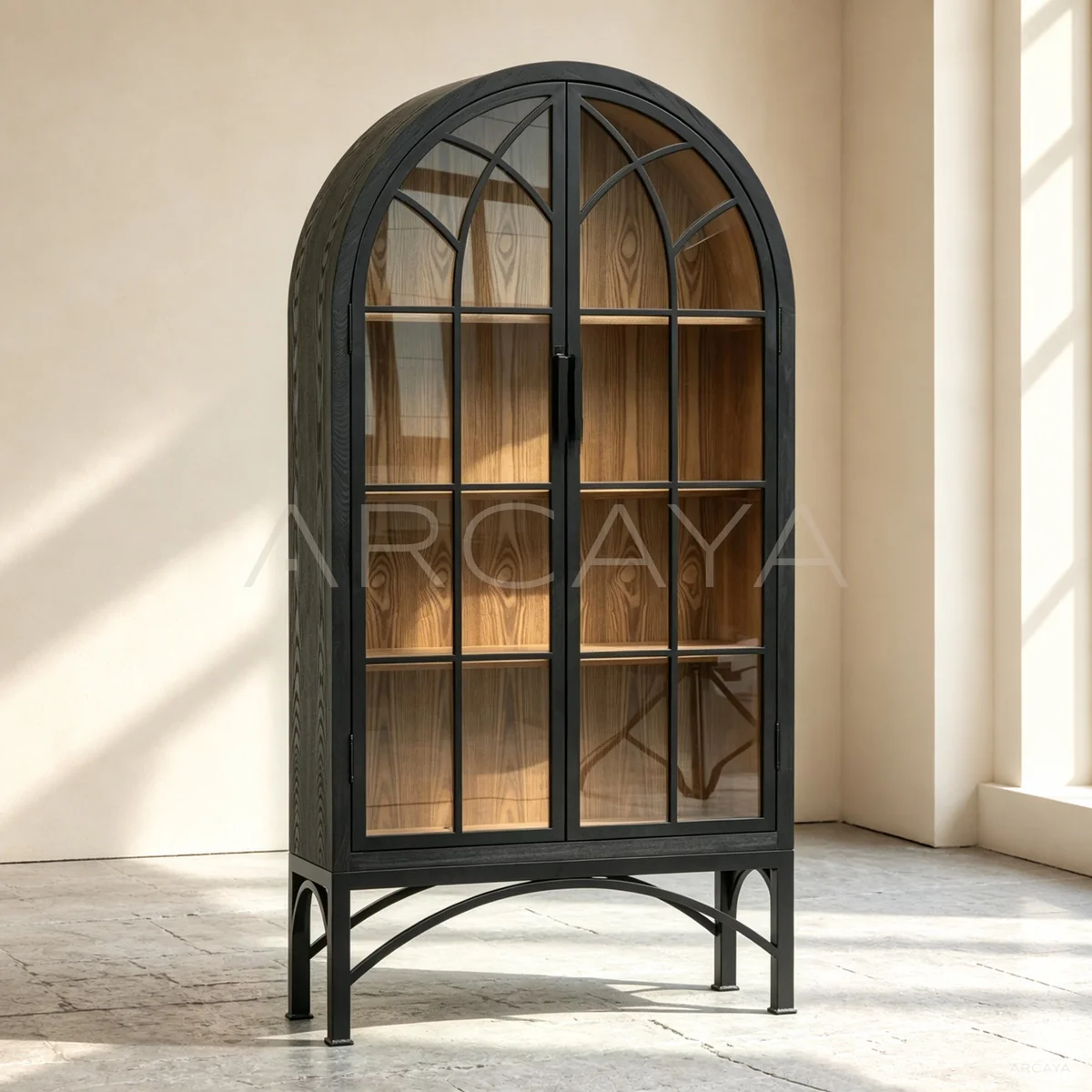 Arched Glass Cabinet