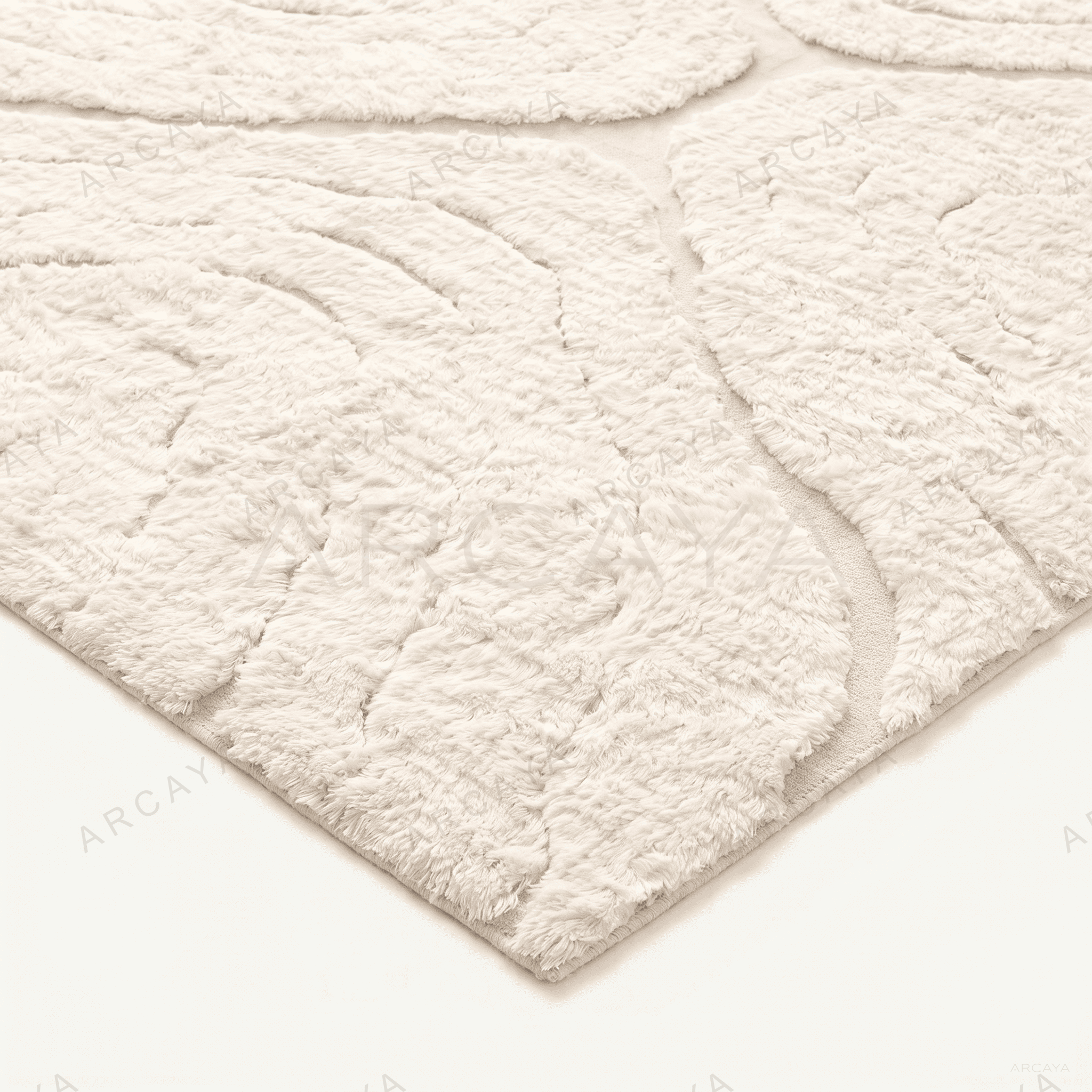 Plush Abstract Arched Pattern Area Rug