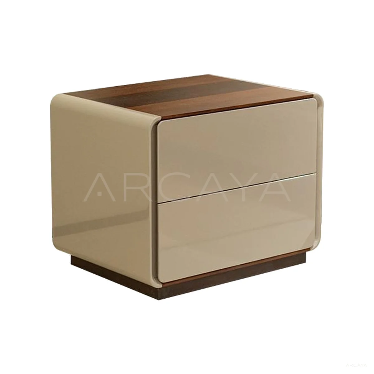 Orla Elm Nightstand - product view on a white background 01