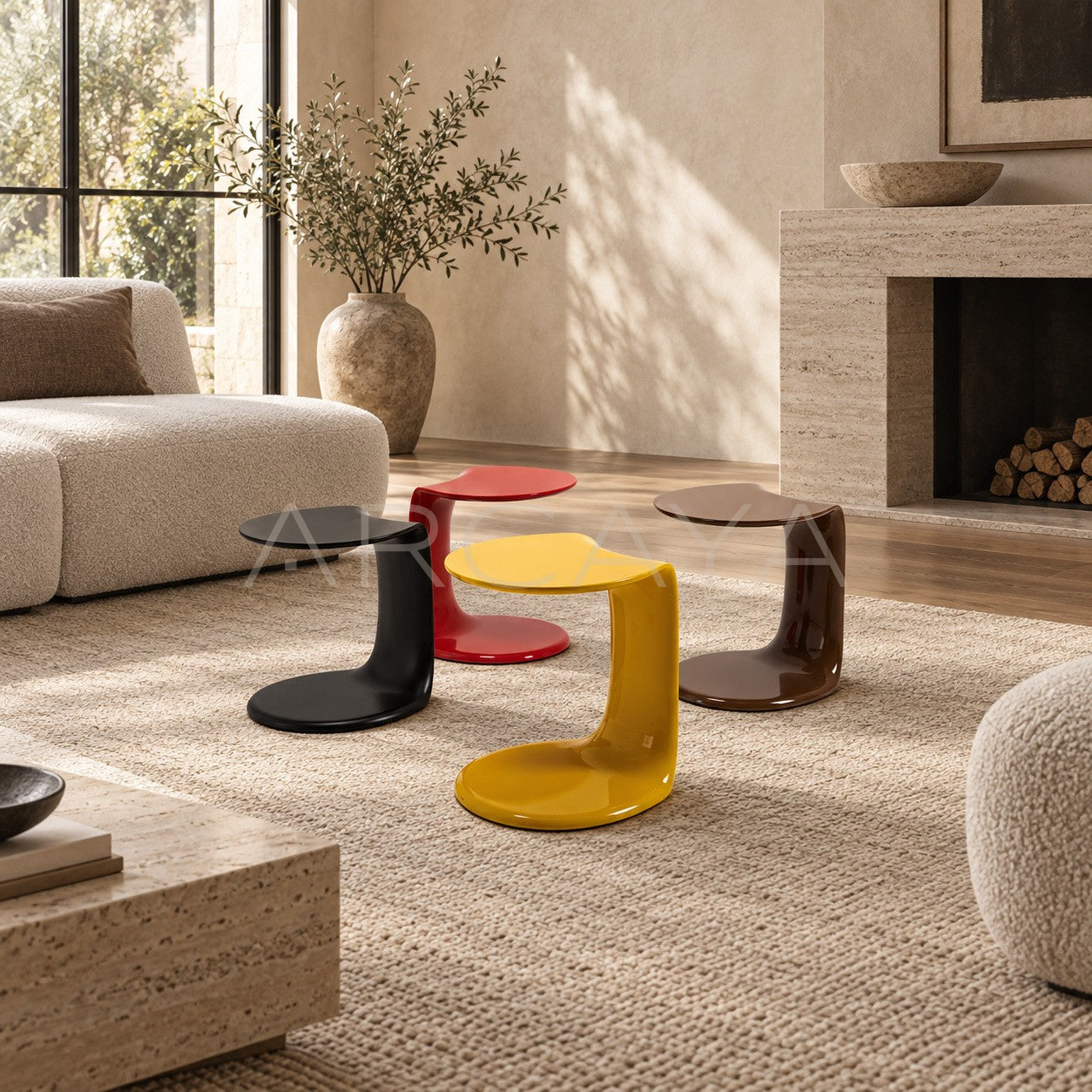 Mocha Sofa Side Table