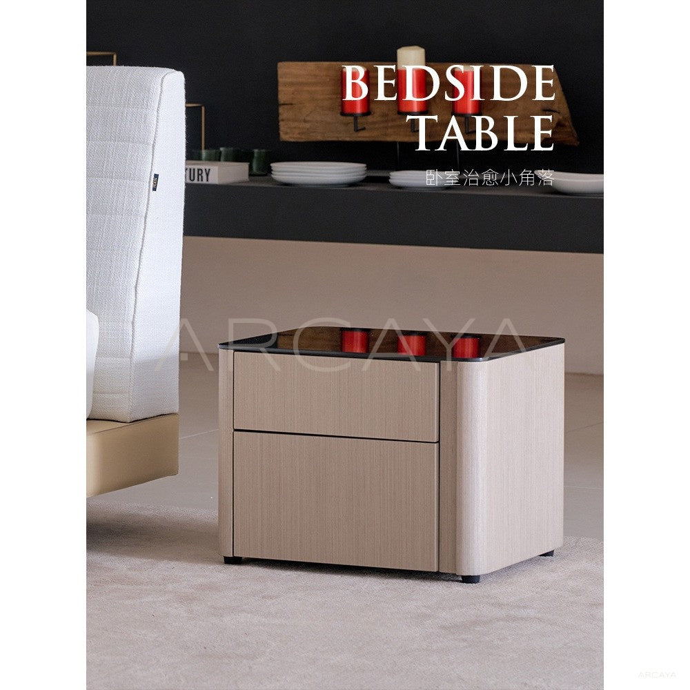 Italian Minimalist Nightstand in detail