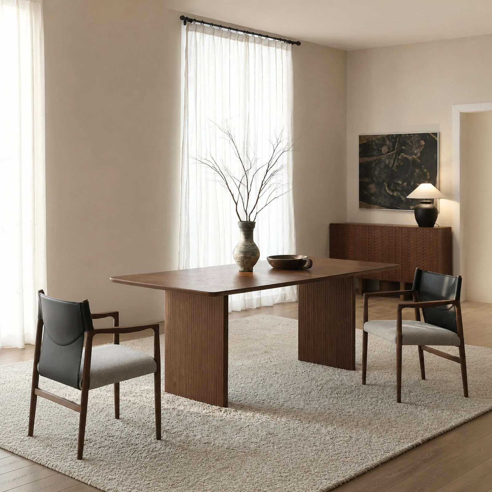T743 Dining Table in a finished interior.