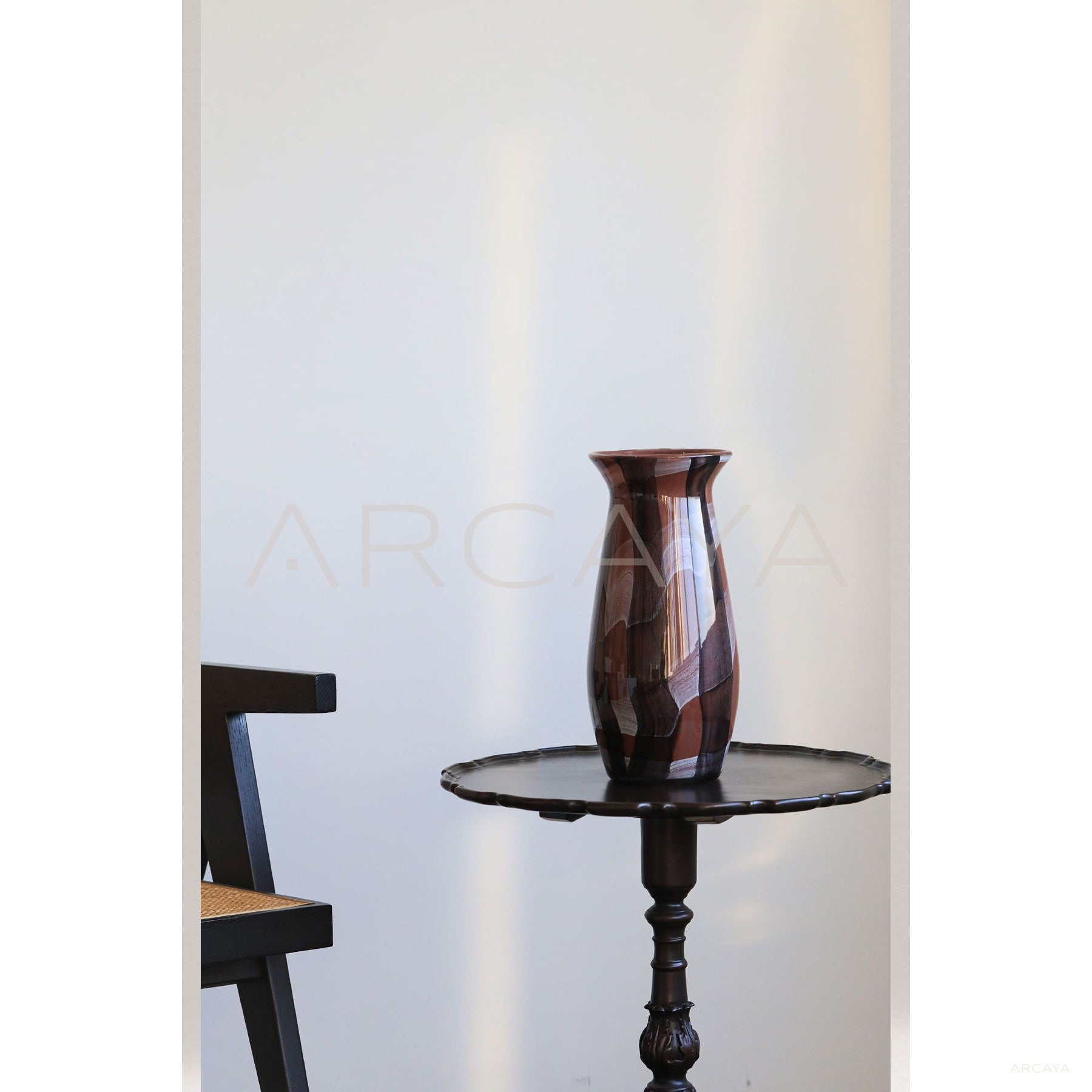 Mid Century Glass Vase Entryway