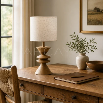 Jovian Ridge Table Lamp — styled interior view 02
